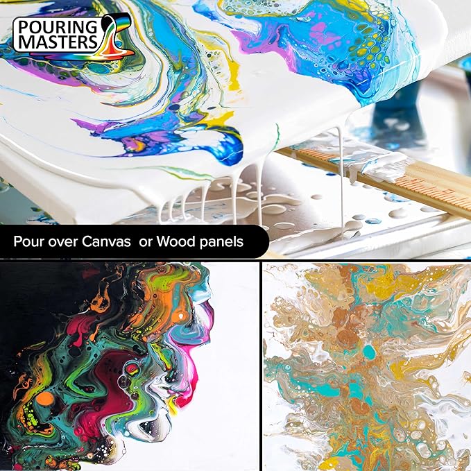 POURING MASTERS Lemon Lime Acrylic Ready to Pour Pouring Paint - Premium 8-Ounce Pre-Mixed Water-Based - for Canvas, Wood, Paper, Crafts, Tile, Rocks and More