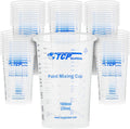 TCP Global 32 oz. (1000ml) Graduated Plastic Mixing Cups (Box of 50) - Disposable Plastic Measuring Cups for Liquids, Paints, Resin, Epoxy, Art, Kitchen - Ratios 2-1, 3-1, 4-1 ML