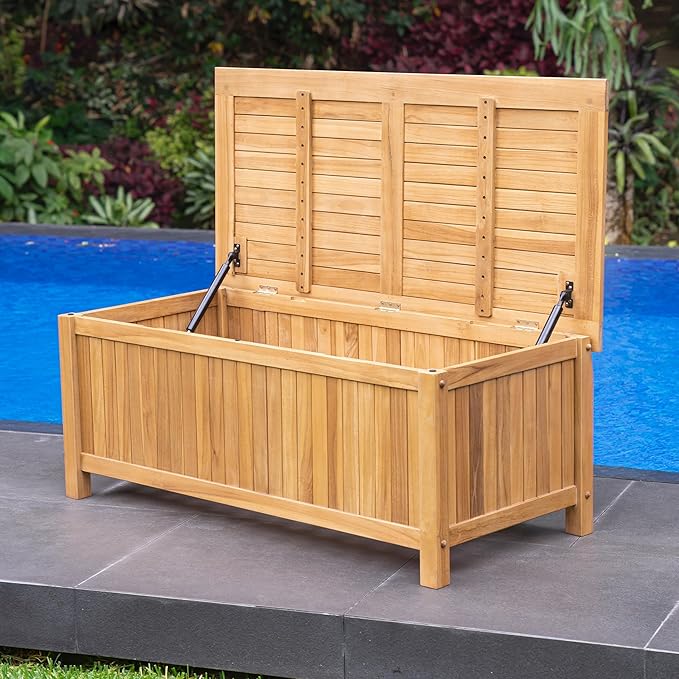 Cambridge Casual AM-370218T Arie Storage Box, Natural Teak