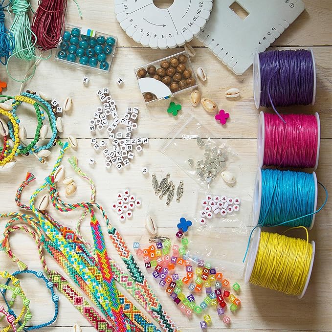 MECCANIXITY Waxed Cord 0.8mm Waxed Polyester Cord 175 Yard Wax String for Bracelet Making,Necklaces, Beading,Jewelry Making and DIY Crafts(Light Yellow)