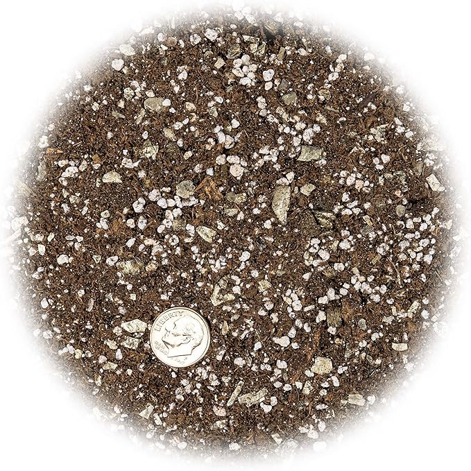 Premium African Violets and Gesneriad Premium Soil Mix by Gardenera - Horticultural Perlite (25%) + Vermiculite (25%) + Sphagnum Peat Moss (50%) - Made in USA - (4 Quart Bag)