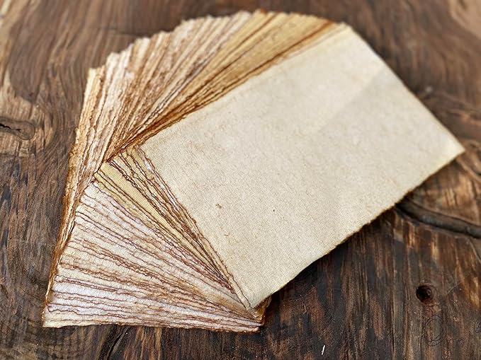 Wanderings Vintage Handmade Deckle Edge Cards - 2"x3.5" - 150 GSM - 50 Pack Blank Cards - Ideal for Place Cards, Name Cards for Table Setting, Thank You Notes, Gift Tags