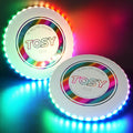 TOSY Flying Disc - 16 Million Colors RGB or 36 LEDs, Extremely Bright, Smart Modes, Camping Essentials for Teens/Kids/Adults/Men/Boys/Girls, Auto Light Up, Rechargeable, Waterproof, 175g