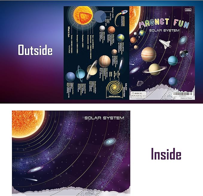 Magnetic Portable Playboard Solar System Planet Outer Space Play Create Scene Educational Teaching Playset(39 Pcs)