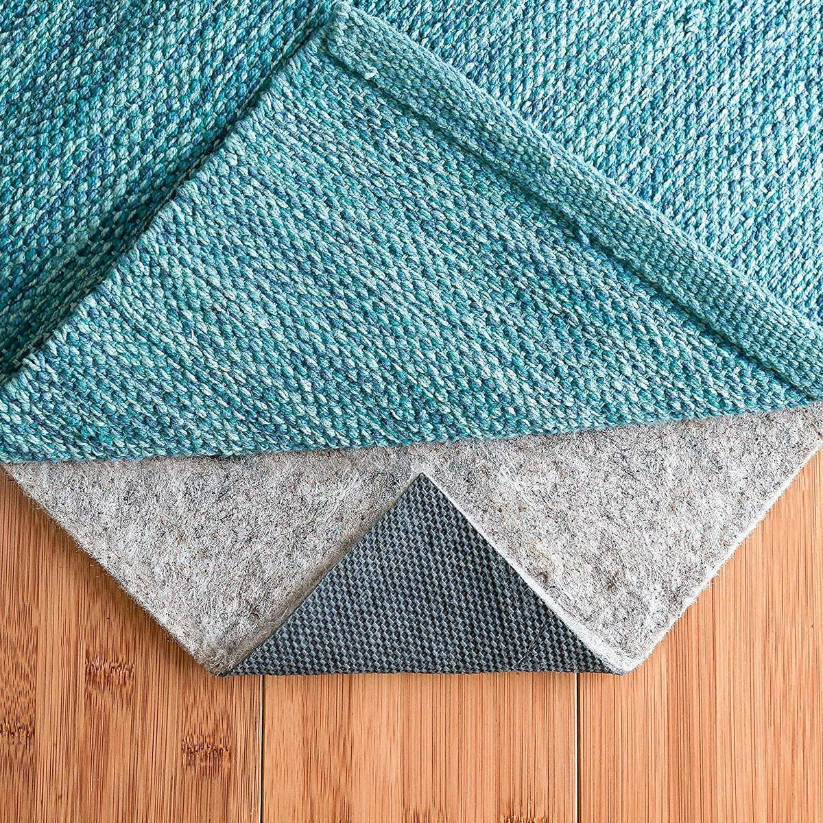 RUGPADUSA - Dual Surface - 2'x3' - 1/4" Thick - Felt + Rubber - Non-Slip Backing Rug Pad - Safe for All Floors