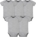 Gerber baby-boys 5 Pack Onesies Multi-packs Bundle Interlock 180 Gsm