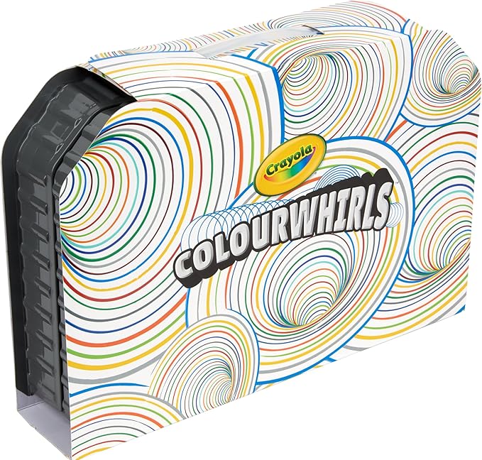 Crayola Colourwhirls Battle Arena Art Game, DIY Gyro Spin Art Toy, 4 Battling Spinning Top Toys, Birthday, Holiday for Kids, Ages 6+