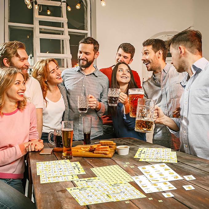 Baby Shower Bingo - 24 Player Bee Themed Game for Adults and Gender Reveal Parties