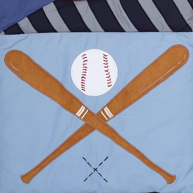 Lambs & Ivy Baby Sports 3-Piece Football/Basketball Baby Crib Bedding Set