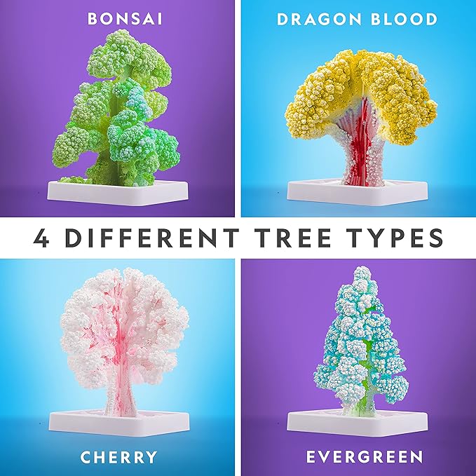 National Geographic Craft Kits for Kids - Crystal Growing Kit, Grow 6 Crystal Trees in Just 6 Hours, Educational Craft Kit with Art Supplies, Geode Specimen, STEM Arts & Crafts Kit (Amazon Exclusive)