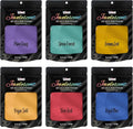 U.S. Art Supply Jewelescent Mica Pearl Pigment Powder Kit, 6 Basic Colors, 3.5 oz (100g) Pouches - Cosmetic Grade, Epoxy Resin Color Pigment, Mica Powder for Resin, Soap, Slime, Candle Dye, Art