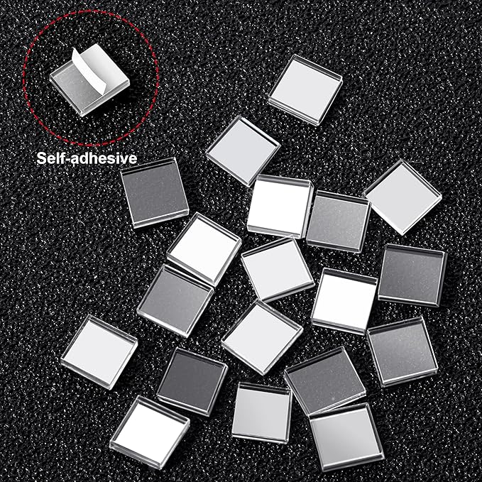 SATINIOR 24000 Pcs Disco Ball Mirror Tiles Self Adhesive for Crafts 5 x 5 mm Small Disco Tape Ball Stickers Square Mosaic Tiles Mirror Pieces for DIY Craft Party Decor