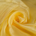 Fynite Sheer Organza Fabric - 2 Yards Long, 44" Wide - Bridal Solid Sheer Organza Bolt for Wedding Dress Fashion Craft Decorations - Gold