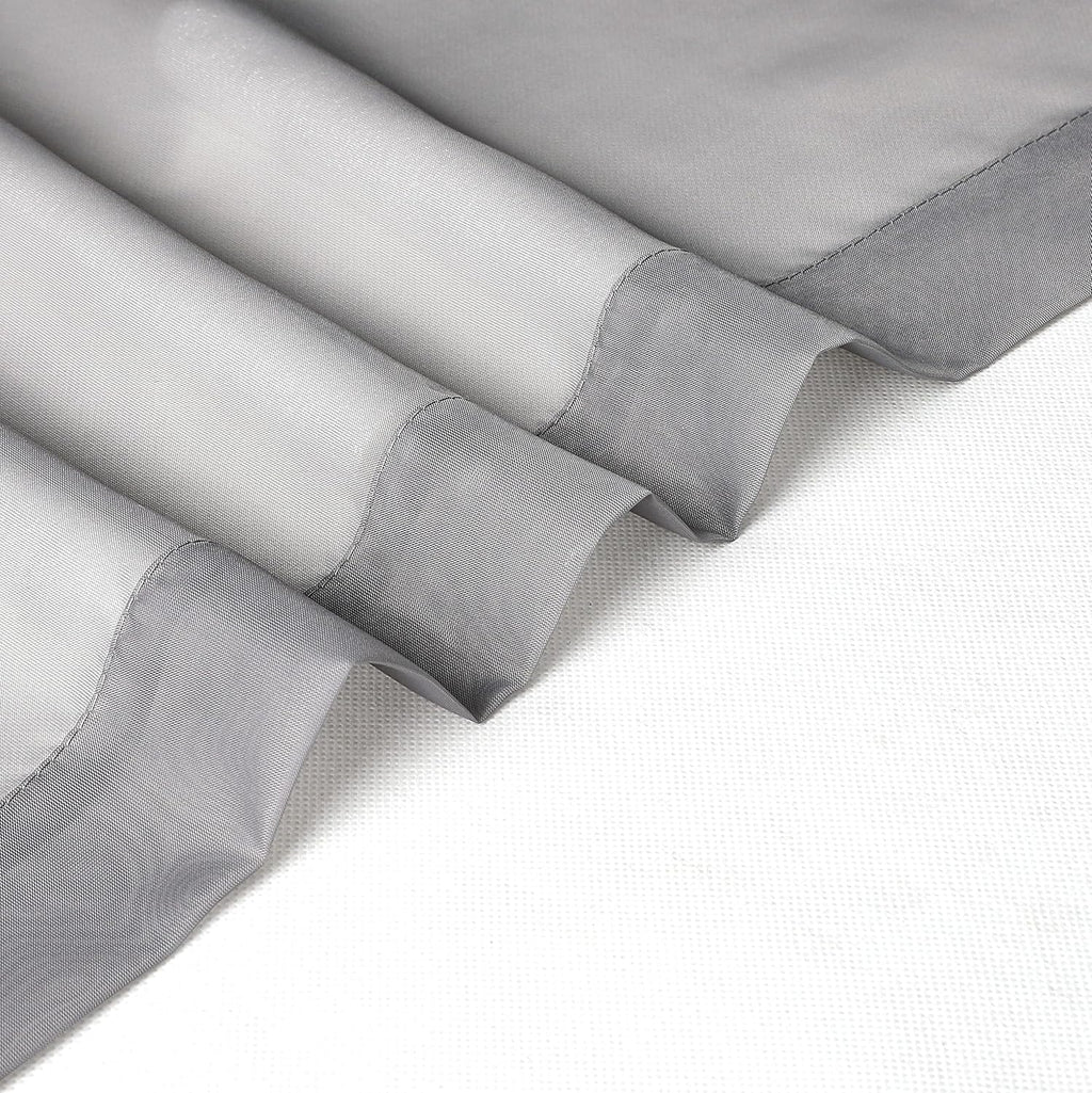 Chyhomenyc Sheer Window Curtains Tier 2 Pieces Set, 36 inch Length, Short Dining Curtains Window Treatment for Small Windows/Bathroom/Cafe/Living Room, Rod Pocket, Charcoal Grey