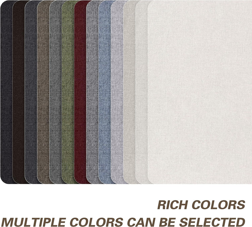 KING MOUNTAIN Coarse Linen Repair Patches, Self-Adhesive Linen Fabric Patches, 8X11 inch 2 PCS, Multi Color, Can be Used for Linen Sofa Repair and Linen Clothes Repair(8" x 11"-2PCS,Dark Green)